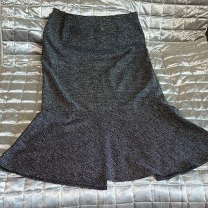 Willi Smith Tweed  Charcoal A-Line Maxi Skirt
Fabric made in Italy
Vtg